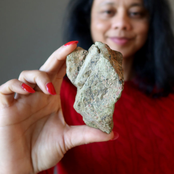 Unakite Raw Crystal Expression Creation Stone