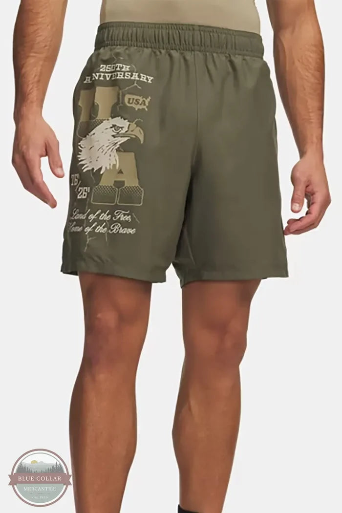 Under Armour 6014692 UA Freedom Woven 1776 Men's Shorts in green