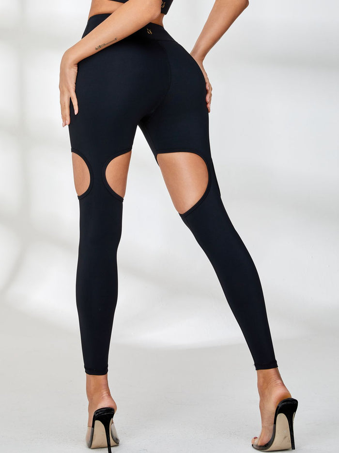Unique Cutout High-rise Leggings
