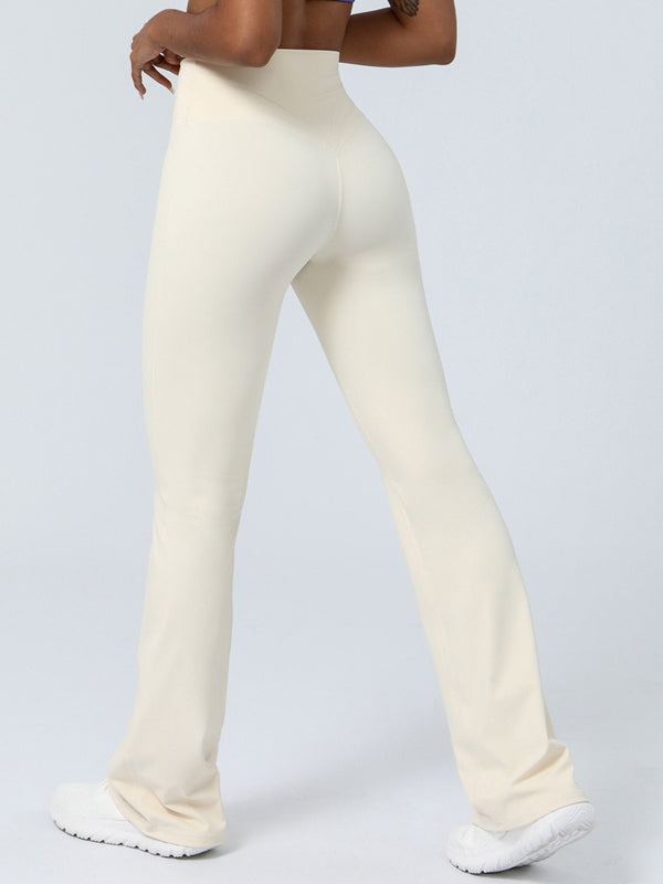 Unique Hip Stripes Flare Leggings