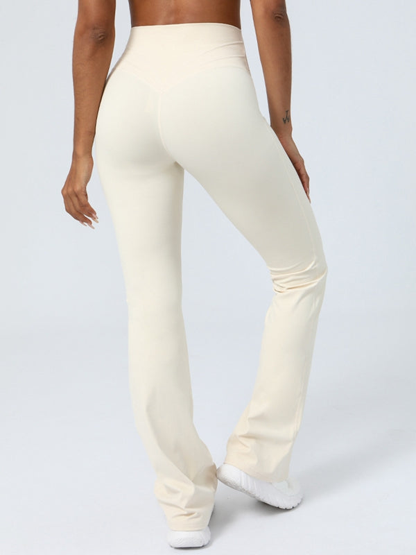 Unique Hip Stripes Flare Leggings