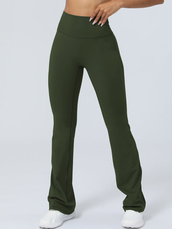 Unique Hip Stripes Flare Leggings