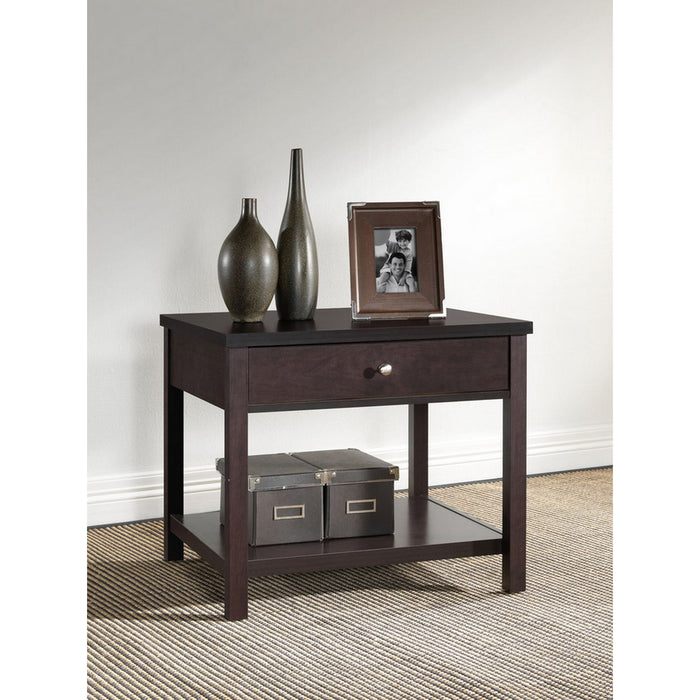 Urban Designs 22-Inch Brown Modern Accent Table and Nightstand