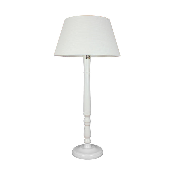 Urban Designs 25-Inch Pole Whitewashed Wood Table Lamp