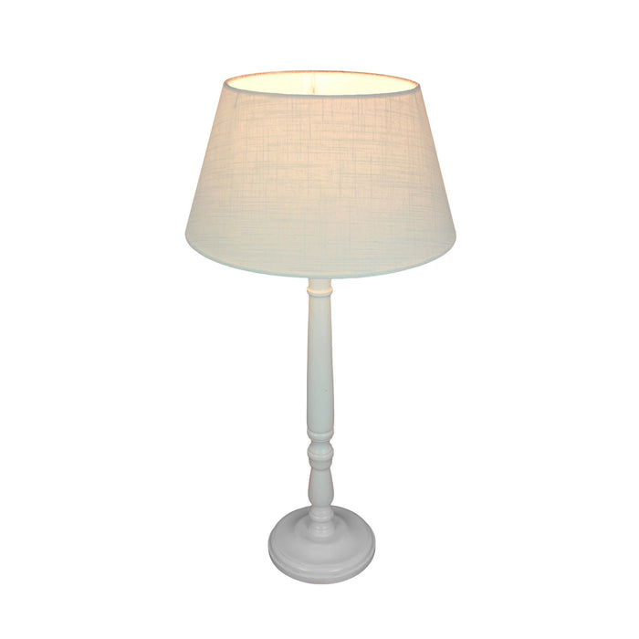 Urban Designs 25-Inch Pole Whitewashed Wood Table Lamp