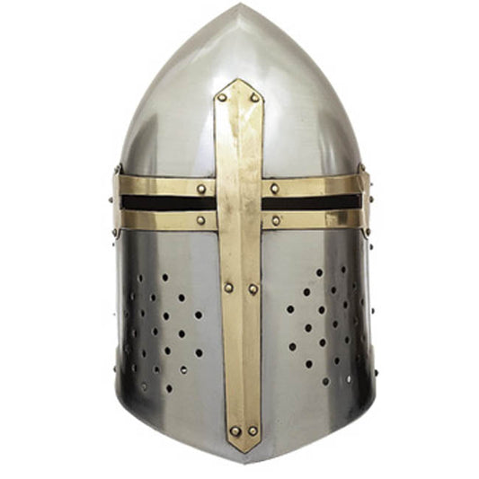 Urban Designs Antique Replica Full-Size Metal Crusader's Helmet