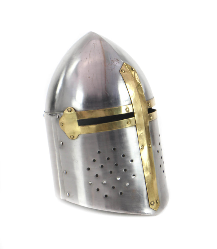 Urban Designs Antique Replica Full-Size Metal Crusader's Helmet