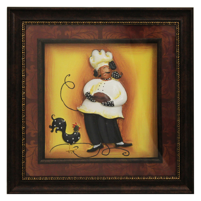 Urban Designs Handcrafted 4-Piece 3-D Set Artisan Metal Wall Art - The Chef