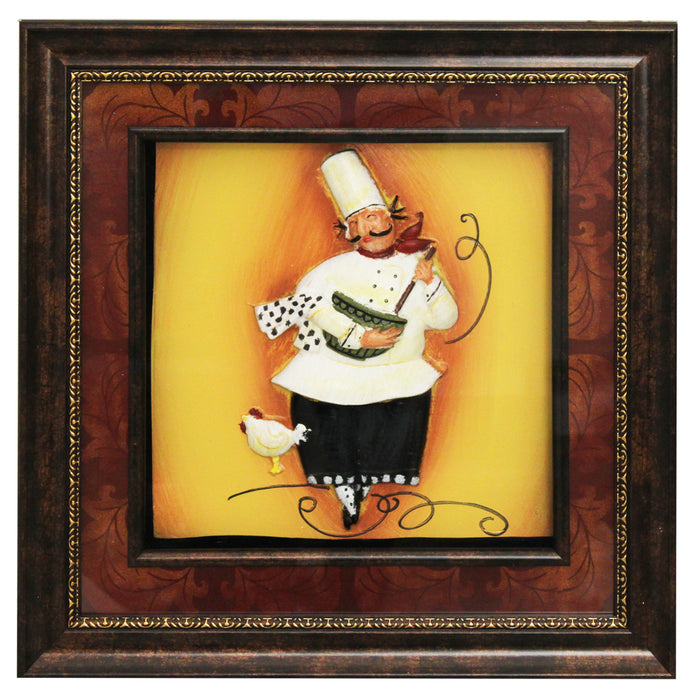 Urban Designs Handcrafted 4-Piece 3-D Set Artisan Metal Wall Art - The Chef