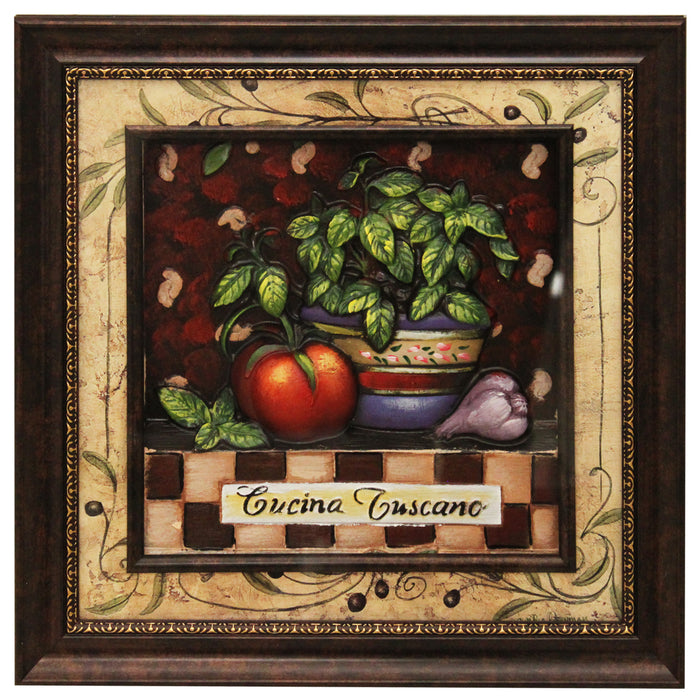 Urban Designs Handcrafted 4-Piece Set Artisan Metal Wall Art - Tuscan Kitchen