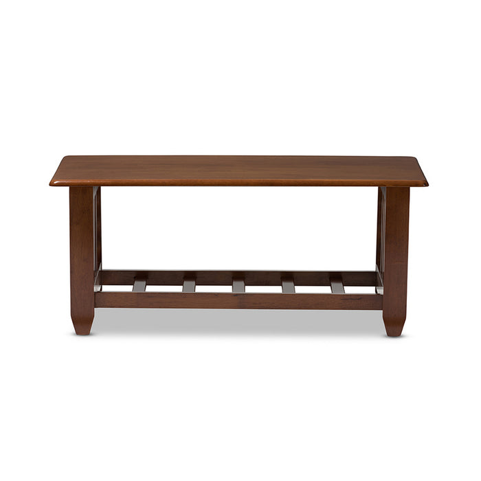 Urban Designs Larissa Modern Classic  Cherry Finished Brown Wood Coffee Table