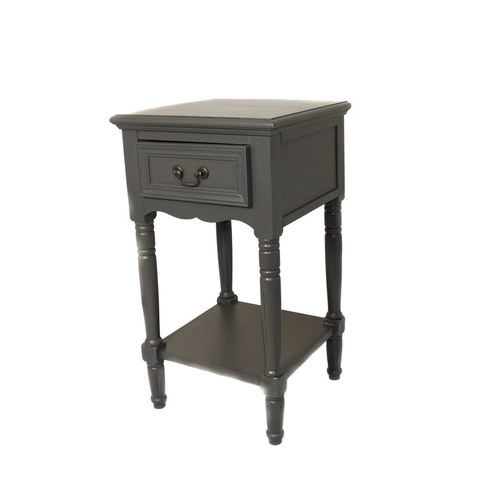 Urban Designs Solid Wood Night Stand Table - Grey