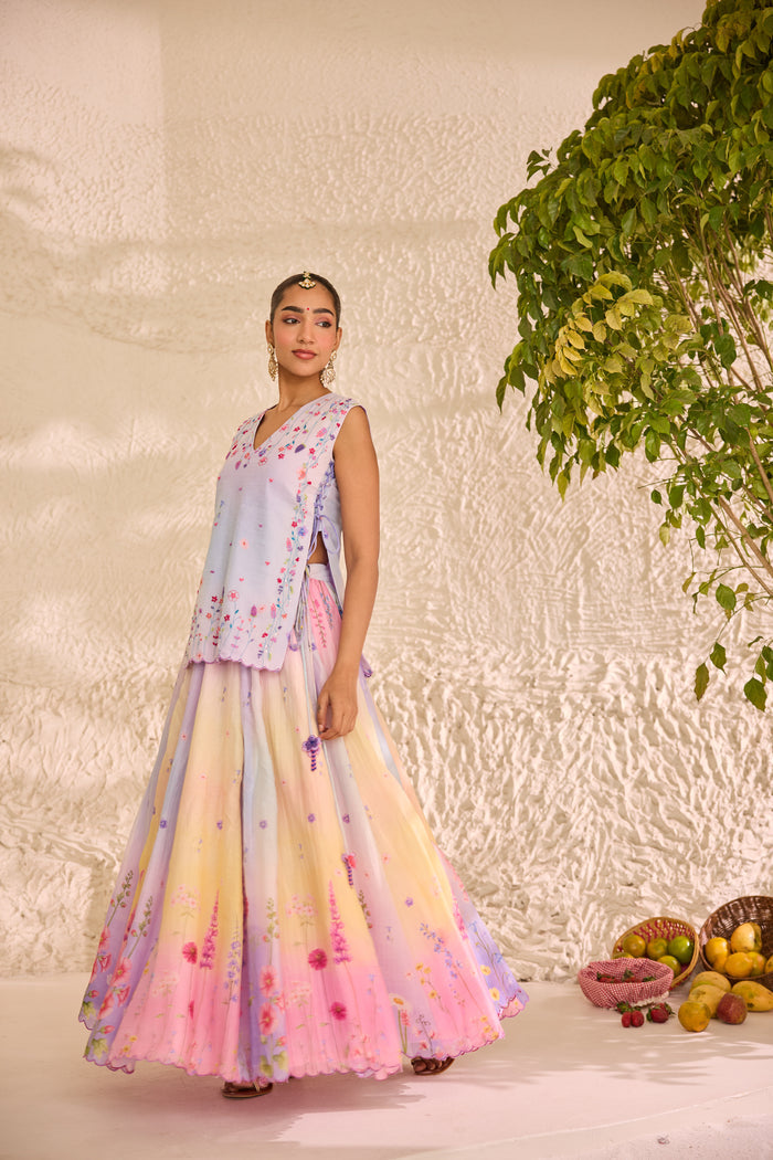 Varnima Chanderi Lehenga Set