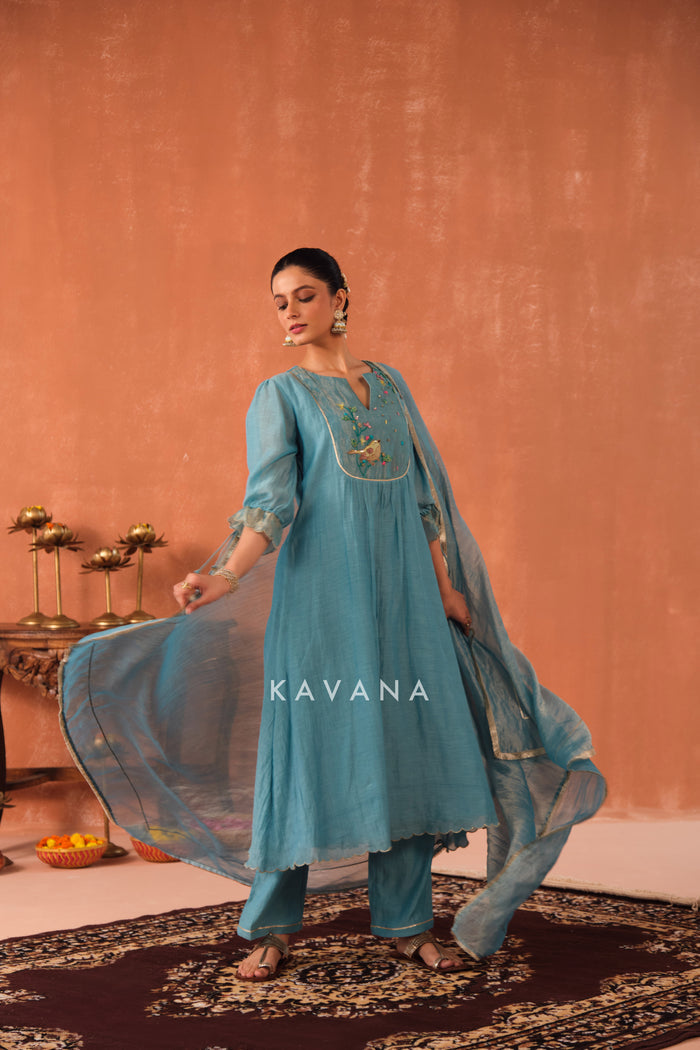 Varuna Chanderi Kurta Set