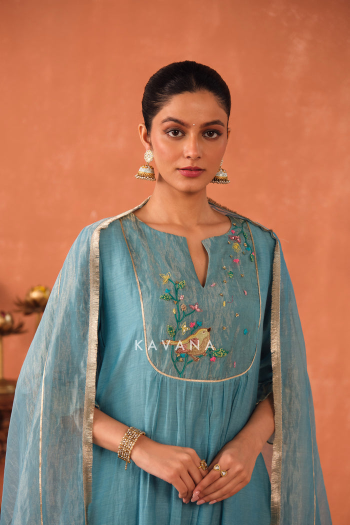 Varuna Chanderi Kurta Set
