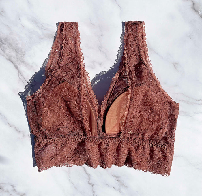 Viola Long Bralette | Brown