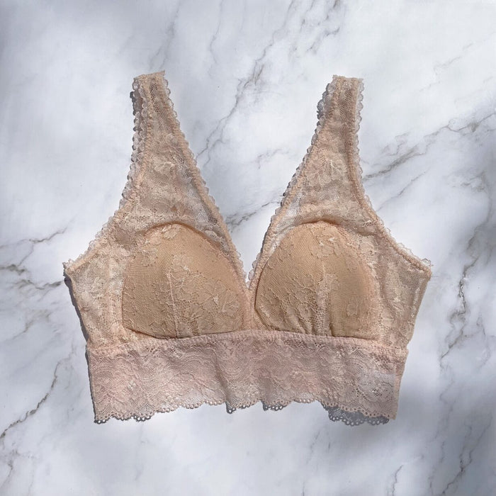 Viola Long Bralette | Nude Pink