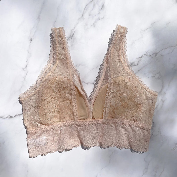 Viola Long Bralette | Nude Pink