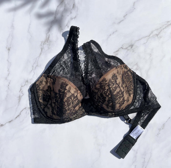 Viola Plunge Underwire Bra | Black
