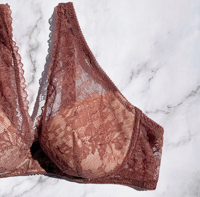 Viola Plunge Underwire Bra | Brown
