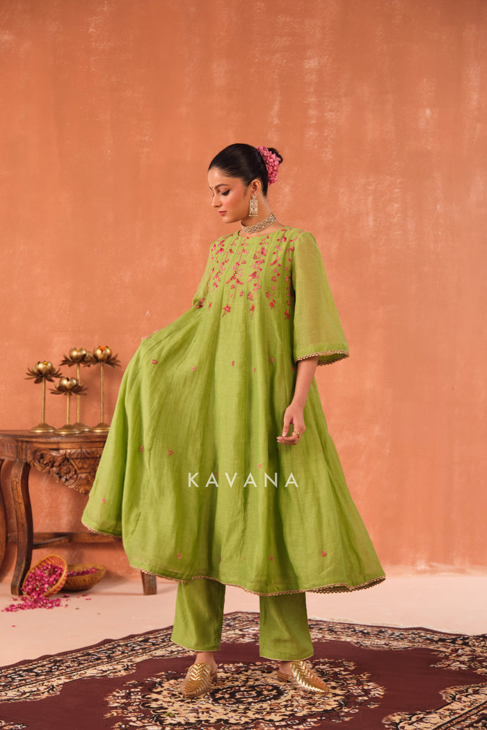 Vrinda Chanderi Kurta Set