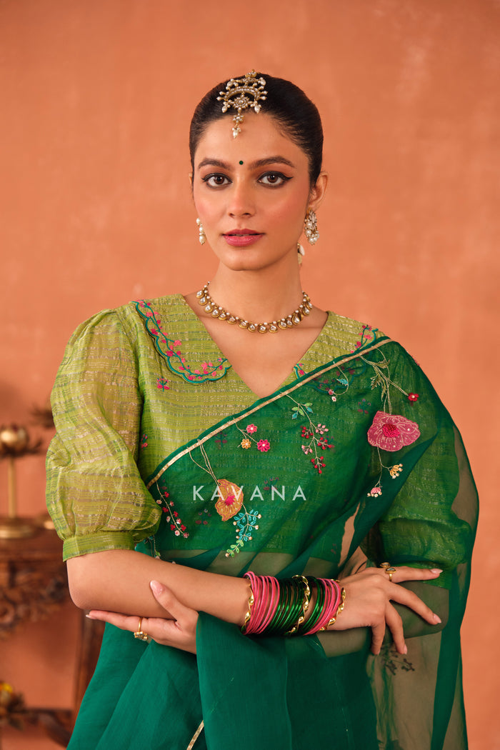 Vrinda Silk Organza Sari