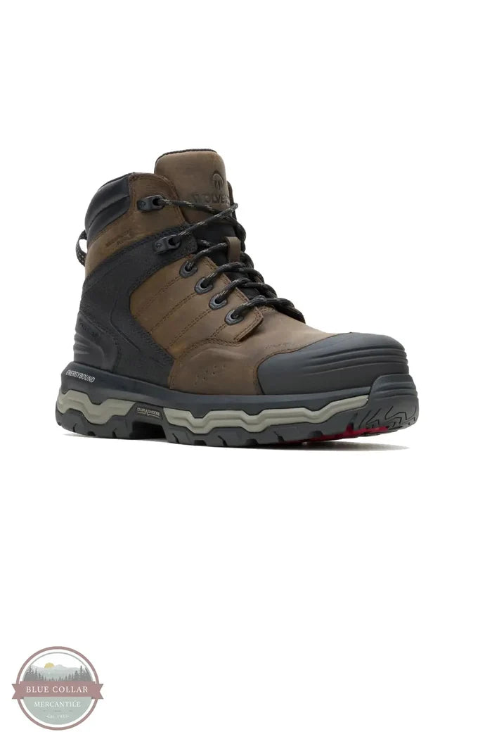 Wolverine W251133 Men's Alpha Infinity Durashock Composite Toe Work Boot in Dark Coffee 3/4 view
