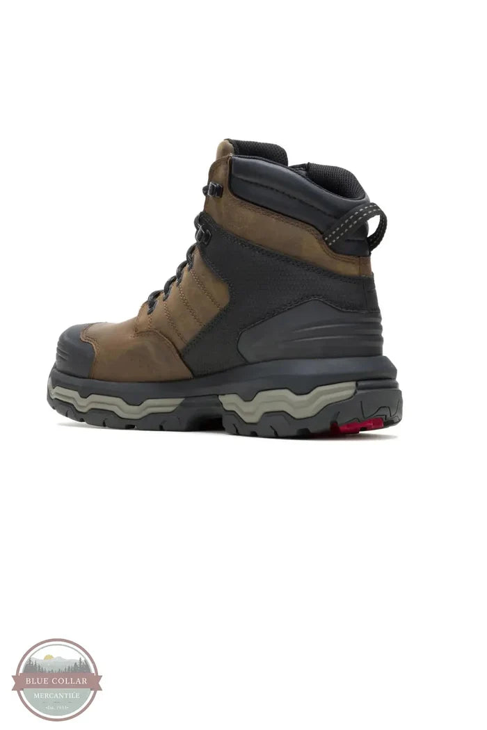 Wolverine W251133 Men's Alpha Infinity Durashock Composite Toe Work Boot in Dark Coffee back heel view
