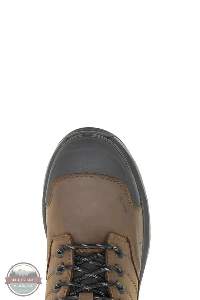 Wolverine W251133 Men's Alpha Infinity Durashock Composite Toe Work Boot in Dark Coffee view of toe