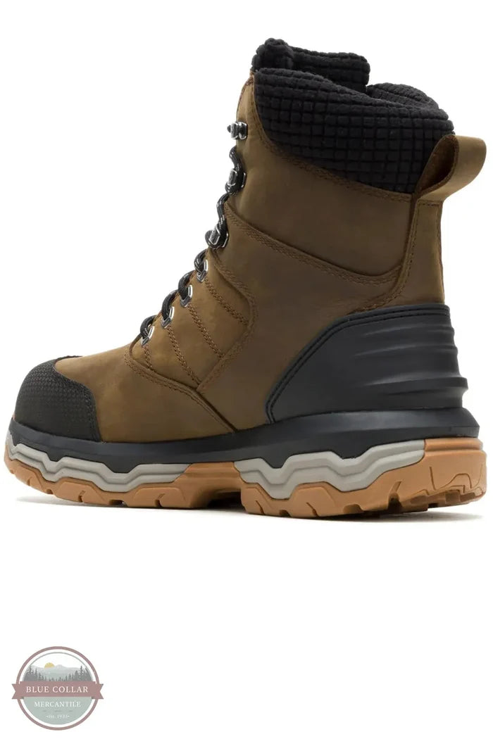 Wolverine W261065 Men's Alpha Insulated FT Wolverine Infinity System 8" Carbonmax Work Boot in Dark Coffee back heel view