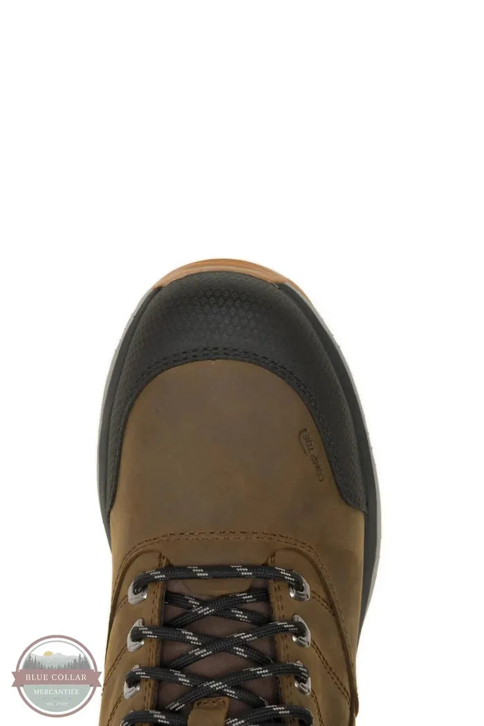 Wolverine W261065 Men's Alpha Insulated FT Wolverine Infinity System 8" Carbonmax Work Boot in Dark Coffee detail of toe view