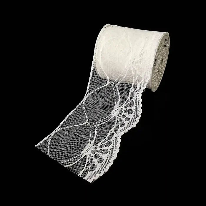 White Delicate Scalloped Lace | SKU-199