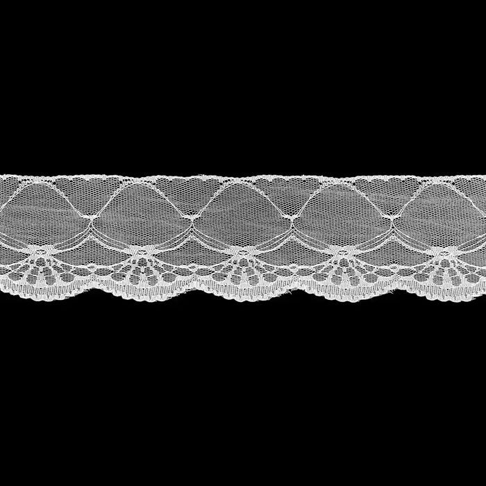 White Delicate Scalloped Lace | SKU-199