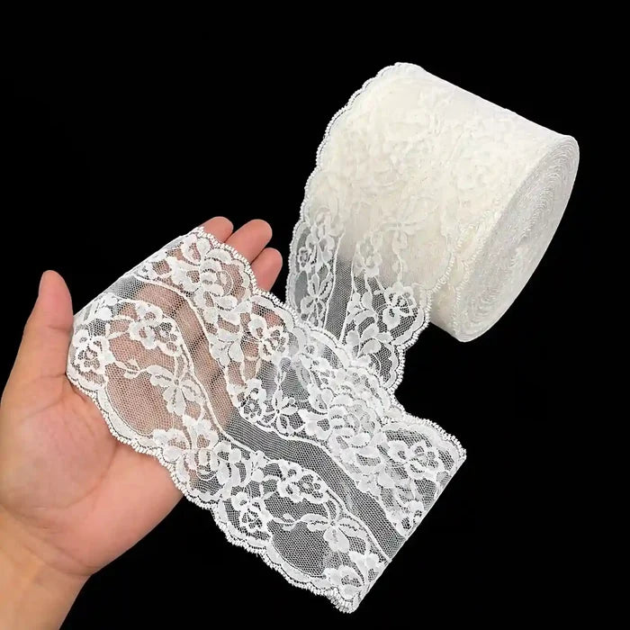 White Elegant Floral Lace | SKU-218