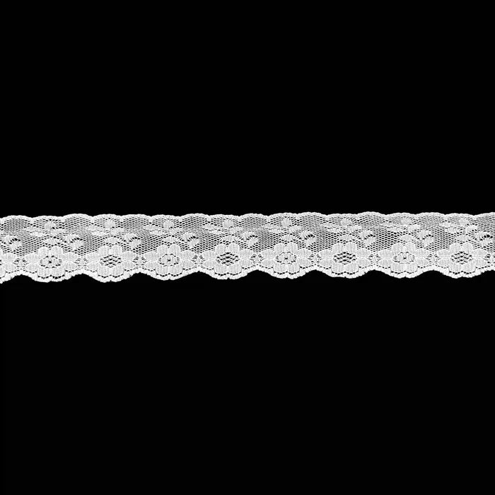 White Floral Ribbon Lace | SKU-41