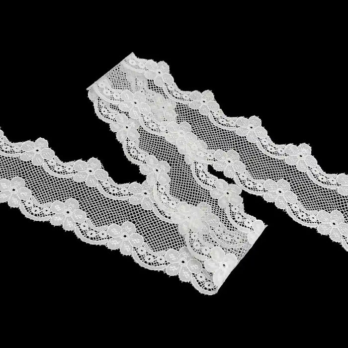 White Scalloped Floral Lace | SKU-236