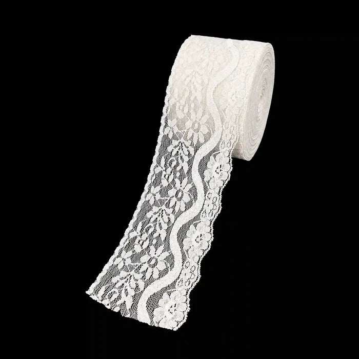 White Wavy Floral Lace | SKU-161