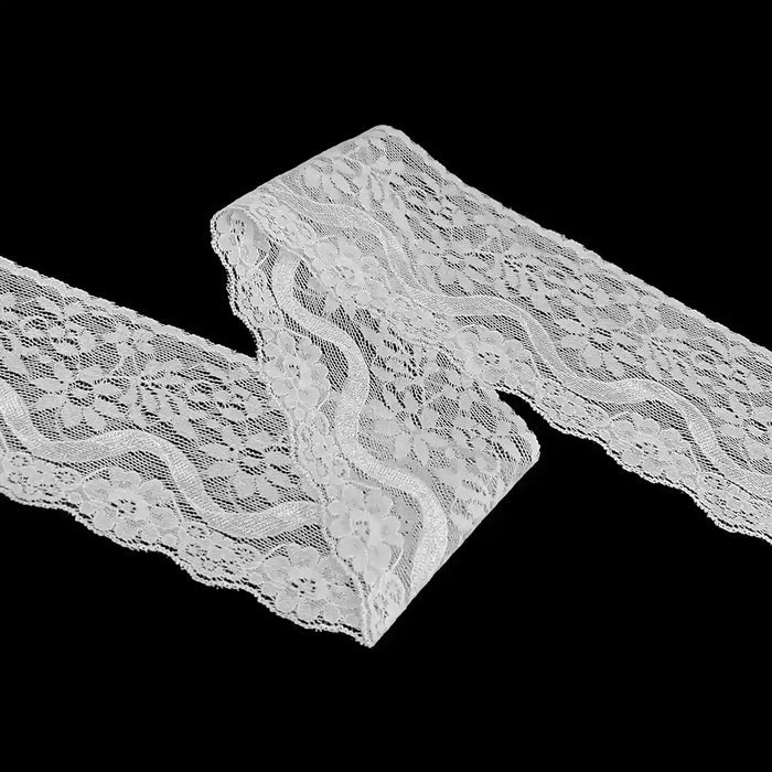 White Wavy Floral Lace | SKU-161