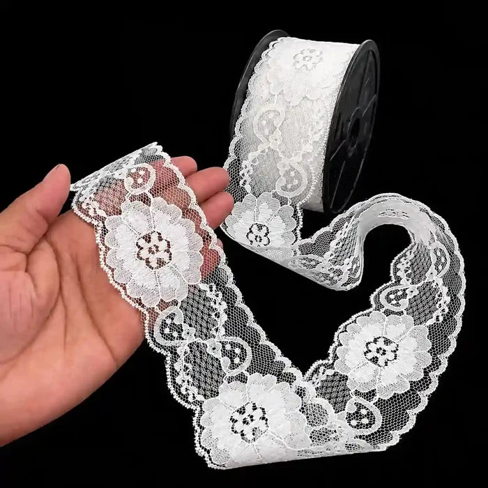 Wide Bloom Pattern Trim Lace | SKU-37