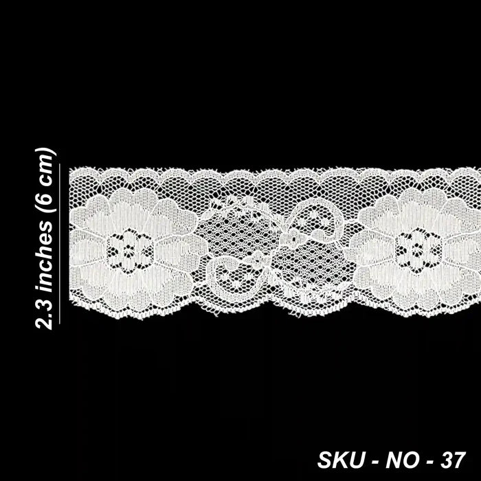 Wide Bloom Pattern Trim Lace | SKU-37