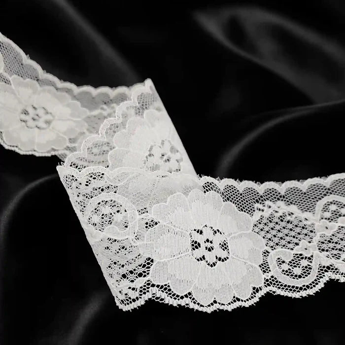 Wide Bloom Pattern Trim Lace | SKU-37
