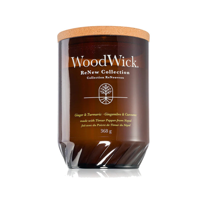 Woodwick Renew Ginger & Tumeric Scented Candle with Wooden Wick