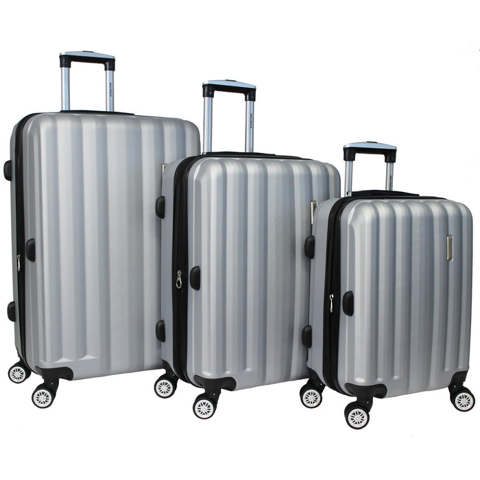 World Traveler Adventure 3-piece Hardside Lightweight Spinner Luggage Set