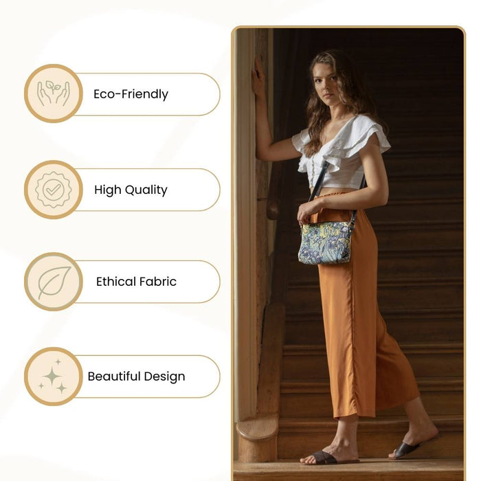 XB02-ART-VG-IRIS | VAN GOGH IRIS CROSS BODY BAG PURSE HANDBAG