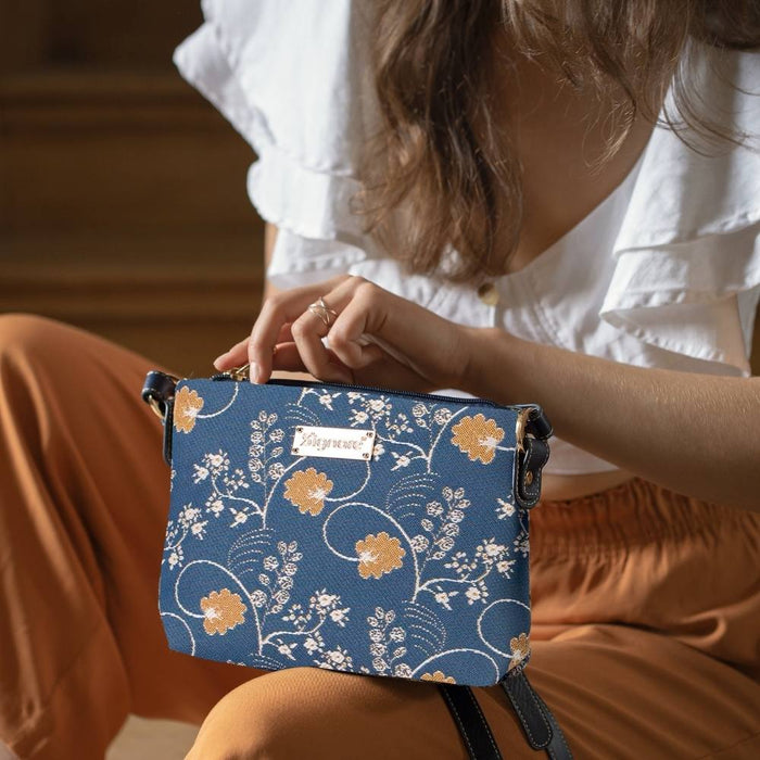 XB02-AUST | JANE AUSTEN BLUE CROSS BODY BAG PURSE HANDBAG