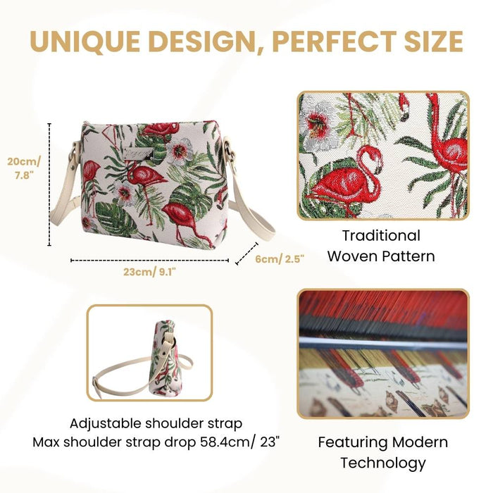 XB02-FLAM | FLAMINGO CROSS BODY BAG PURSE HANDBAG