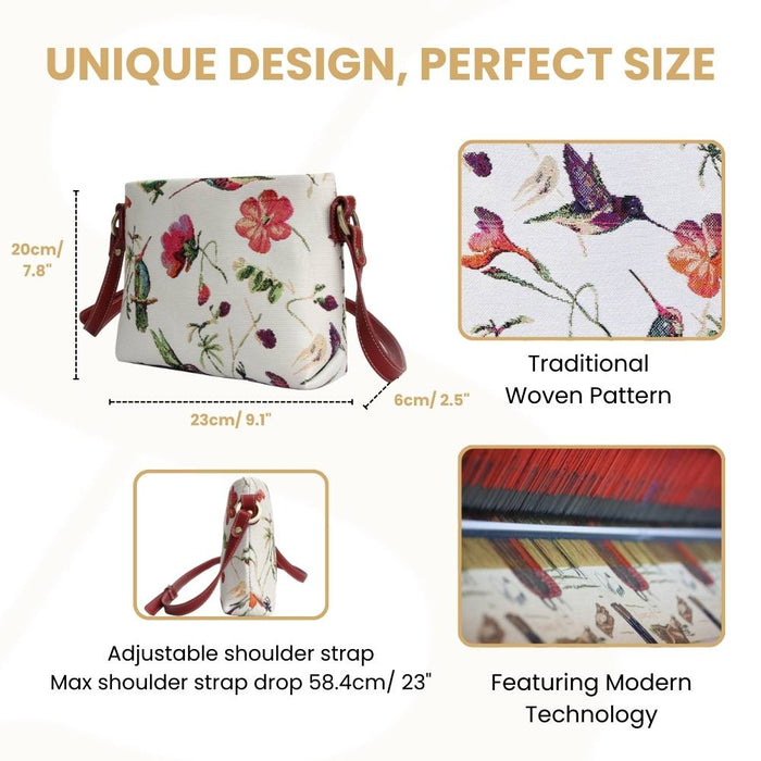 XB02-HUMM | HUMMINGBIRD CROSS BODY BAG PURSE HANDBAG