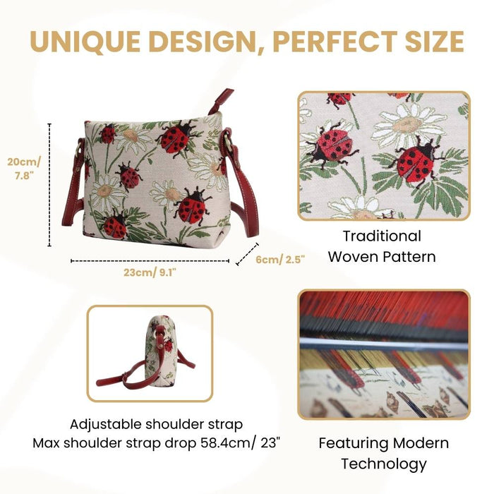 XB02-LDBD | LADYBUG CROSS BODY BAG PURSE HANDBAG