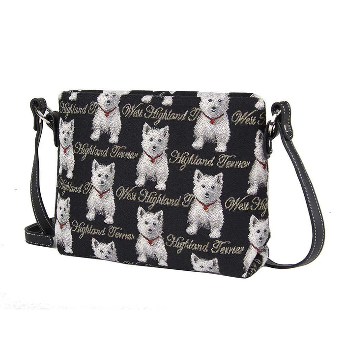 XB02-WES | WESTIE DOG CROSS BODY BAG PURSE HANDBAG - www.signareusa.com