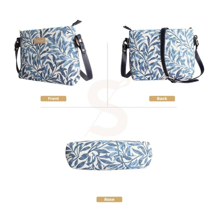 XB02-WIOW | WILLIAM MORRIS WILLOW BOUGH CROSS BODY BAG PURSE HANDBAG
